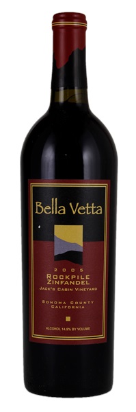 2005 Bella Vetta Vineyards Jack's Cabin Vineyard Rockpile Zinfandel, 750ml