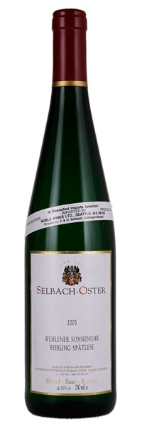 2001 Selbach-Oster Wehlener Sonnenuhr Riesling Spätlese #7, 750ml