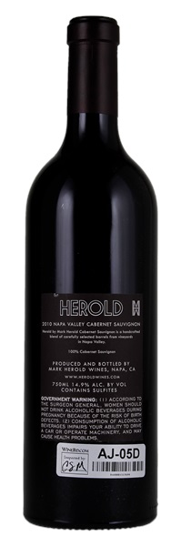 2010 Mark Herold Wines Cabernet Sauvignon (White Label), 750ml