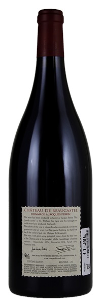 2001 Chateau de Beaucastel Chateauneuf du Pape Hommage a Jacques Perrin, 1.5ltr