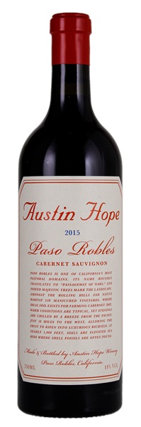 2015 Austin Hope Cabernet Sauvignon, 750ml