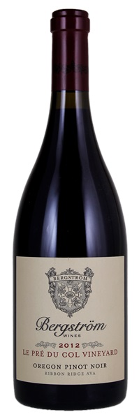 2012 Bergstrom Winery Le Pré Du Col Vineyard Pinot Noir, 750ml