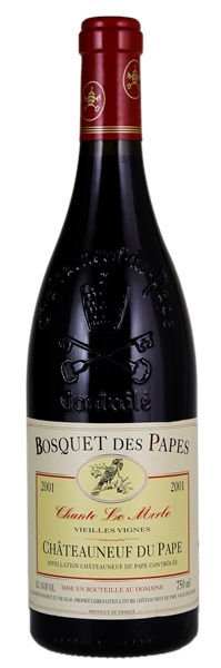 2001 Bosquet des Papes Chateauneuf Du Pape Chante Le Merle Vieilles Vignes, 750ml