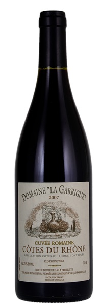 2007 Domaine La Garrigue Cotes du Rhone Cuvee Romaine, 750ml