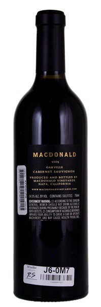 2009 MacDonald Cabernet Sauvignon, 750ml