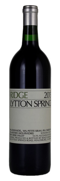 2015 Ridge Lytton Springs, 750ml