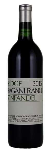 2015 Ridge Pagani Ranch Zinfandel, 750ml