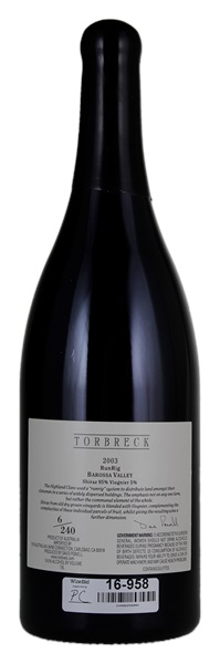 2003 Torbreck Run Rig, 1.5ltr