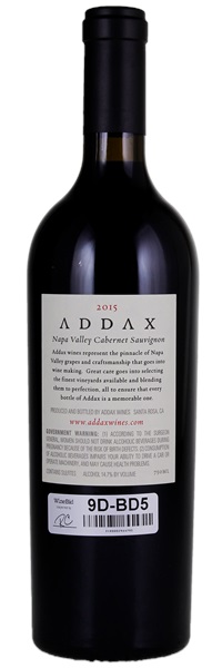 2015 Addax Tench Vineyard Cabernet Sauvignon, 750ml