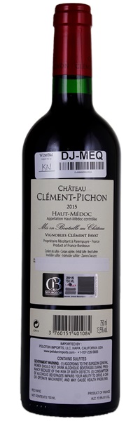 2015 Château Clement-Pichon, 750ml