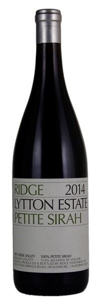 2014 Ridge Lytton Estate Petite Sirah, 750ml