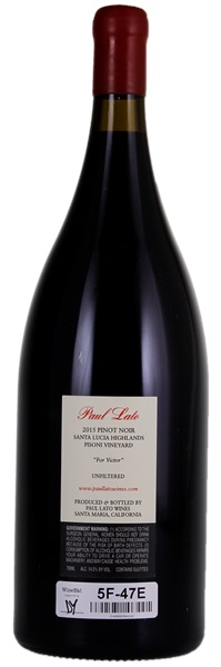 2015 Paul Lato Lancelot Pisoni Vineyard Pinot Noir, 1.5ltr