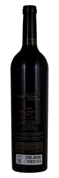 2012 Anderson's Conn Valley Black Label Estate Bottled Block 1 Cabernet Sauvignon, 750ml