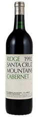 1992 Ridge Santa Cruz Cabernet Sauvignon