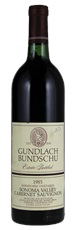 1985 Gundlach Bundschu Rhinefarm Vineyard Cabernet Sauvignon