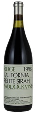 1998 Ridge Paddock Vines Petit Sirah ATP